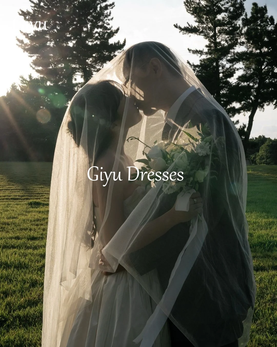 Giyu-vestidos de novia blancos elegantes, corsé con hombros descubiertos, fotografía de boda coreana, vestidos de novia formales personalizados