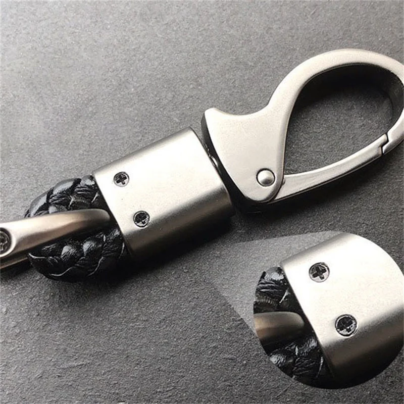 NEW Car Key Holder Key Rings Key Chain Hand Woven Horseshoe Buckle Keychain Metal Keyring for Mercedes Keychain for VW Брелок