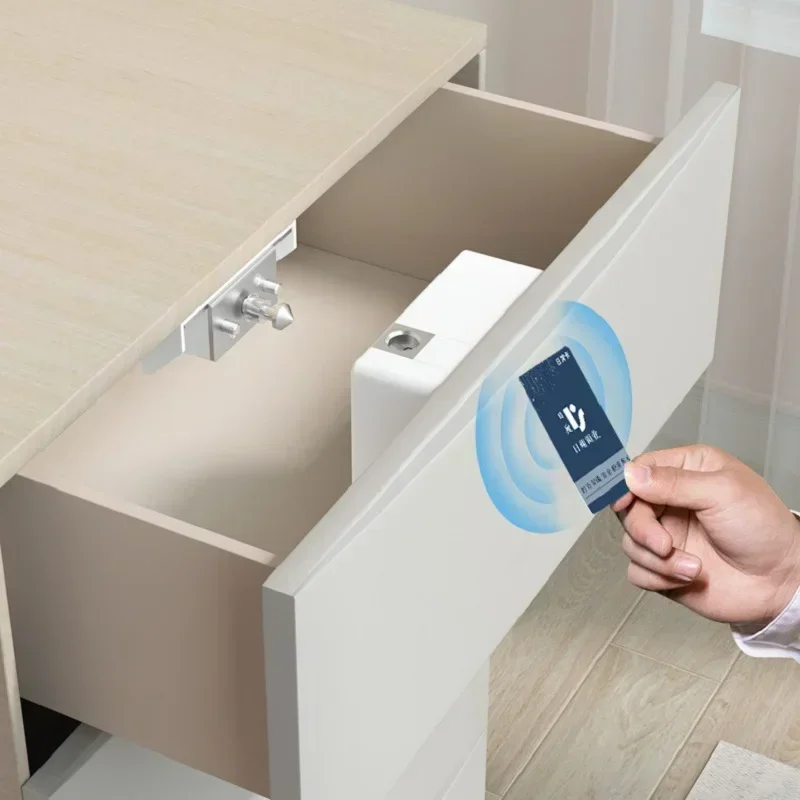 Cerradura de puerta inteligente, cerradura Invisible para gabinete, tarjeta IC, desbloqueo NFC, cerraduras inteligentes para muebles, casillero,