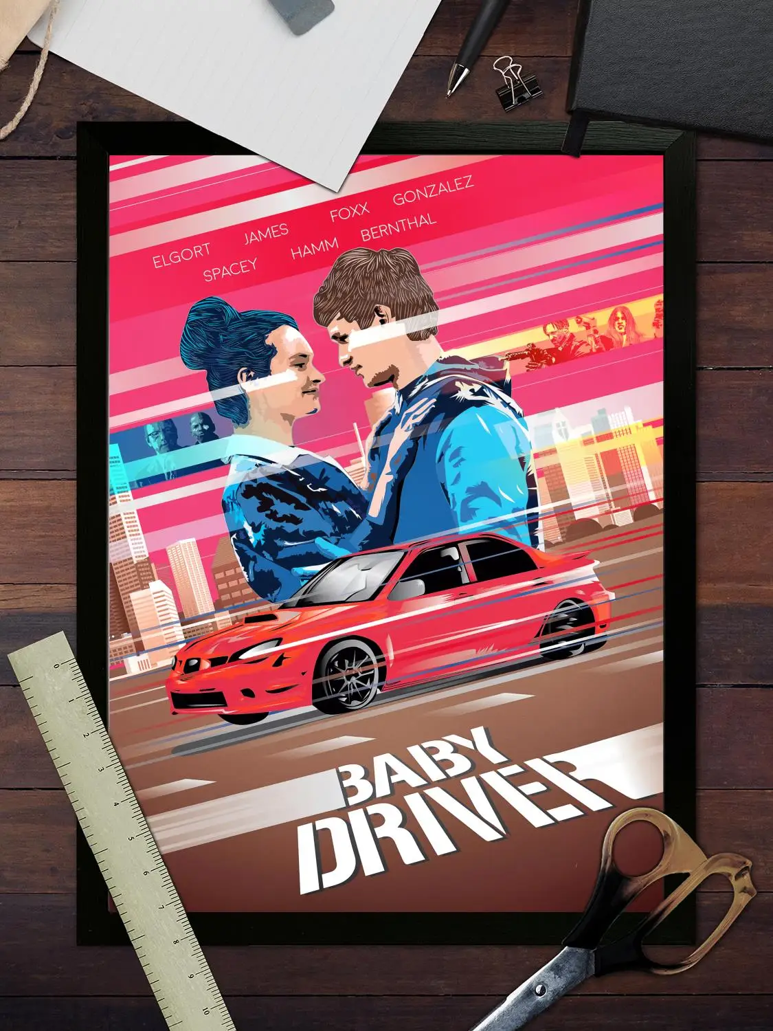 ملصق فني من القماش لفيلم سائق الأطفال وفن جداري، طباعة صورة، ديكور غرفة نوم عائلية حديثة، لوحة زخرفية