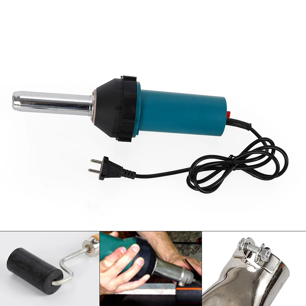 1080W Hot Air Welder Kits Plastic Welding Tool Nozzle & Roller Hot Air Torch 220V