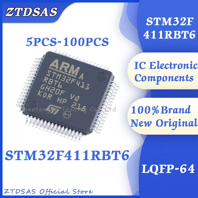 STM32F411RBT6 STM32F411 STM32F STM32F411RBT6  IC MCU FLASH LQFP-64