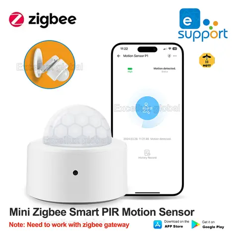 Zigbee 3.0 Smart Human Motion Sensor PIR Infrared Detector Home Security Alarm Ewelink App Control Via Zigbee Bridge Zigbeezmqtt