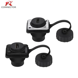 1pc Female HDMI-Compatible Cable Connector Panel Mount Chassis Converter Waterproof Adapter Female Socket Soldering