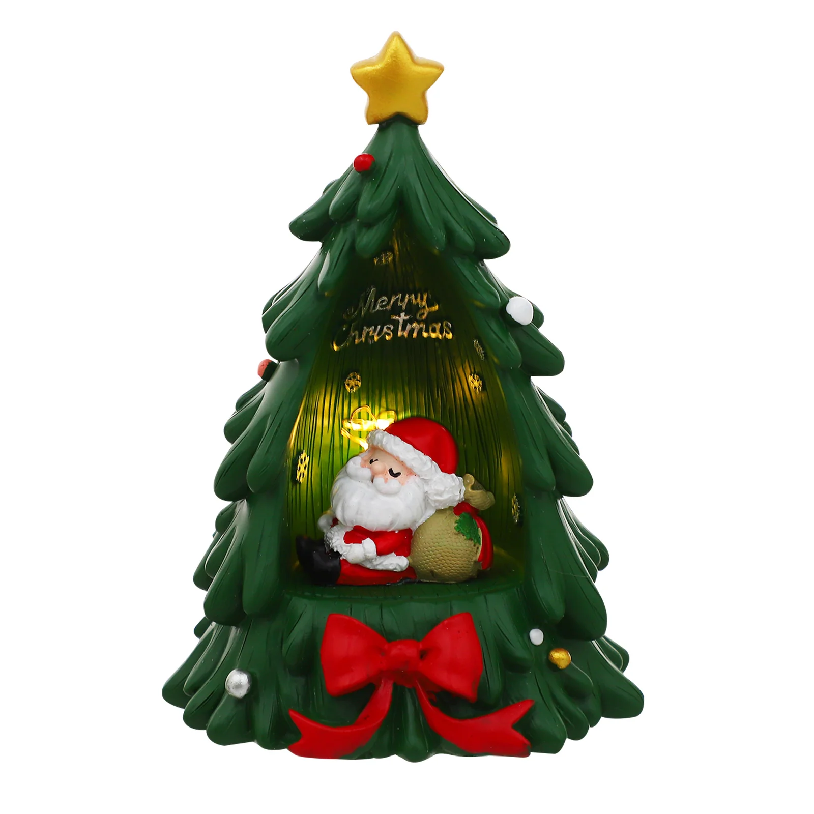 

Christmas Tree Light Resin Desktop Decor Decoration Mini Xmas naments Table Decor Christmas Party Supplies