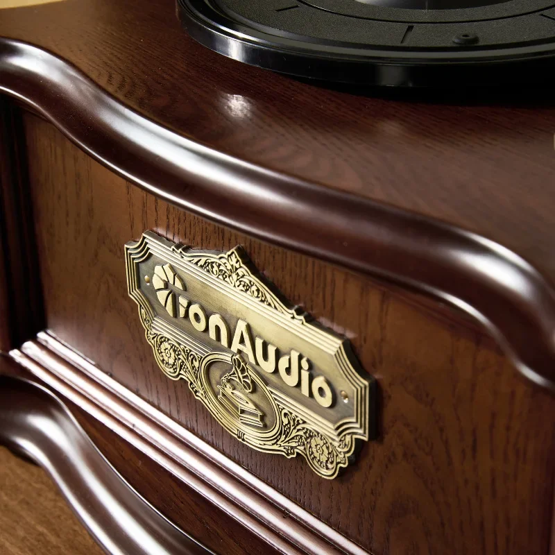 Fonografo assistito Bluetooth creativo europeo vecchio fonografo casa soggiorno ornamento audio in legno di rame