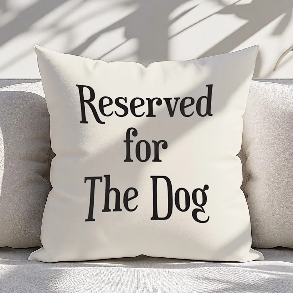 1pc Witty Pet Lover Quote Pillow Cover 45x45cm 18x18in Front-Only Typographic Art Original Serif Typography Decorative
