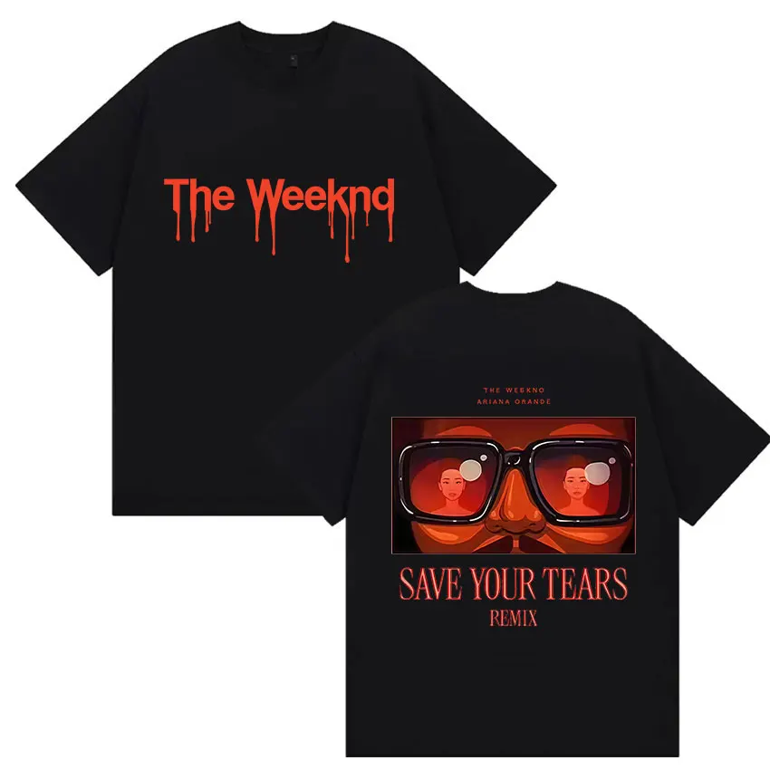 ألبوم Weeknd Ariana Orade الجديد 2025 نمط مطبوع للرجال والنساء تي شيرت ريترو الهيب هوب المشجعين الشارع تي شيرت بلايز عادية #1