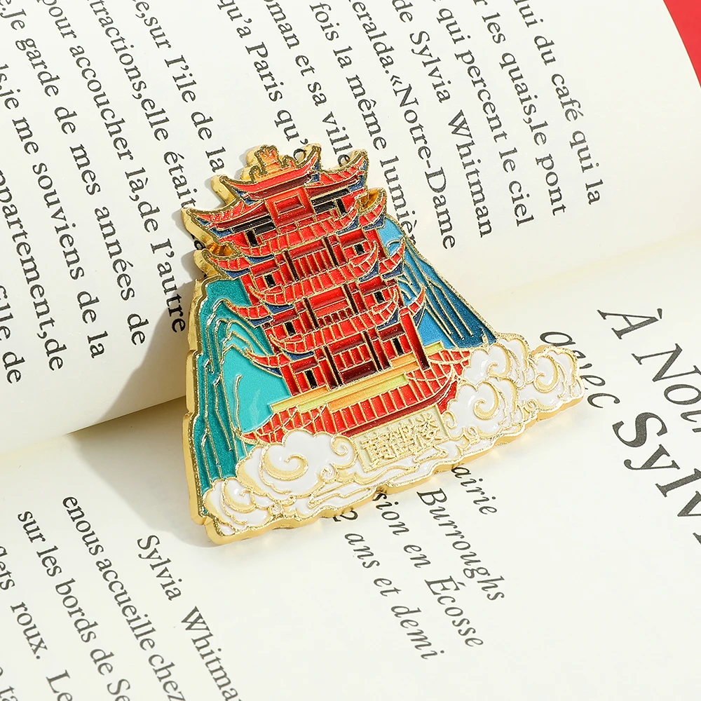 Chinese tourist attractions stainless steel pendant bookmarks, reading page annotations bookmarks, students using classic text