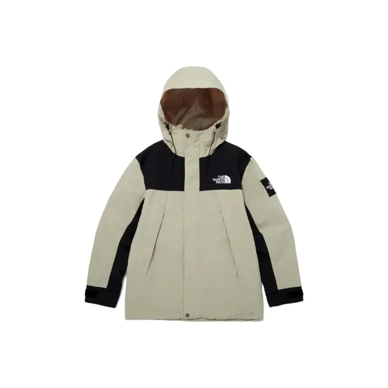 The North Face Jacket Hard Shell Waterproof Windproof Warm Light Beige Unisex Outdoor Coat
