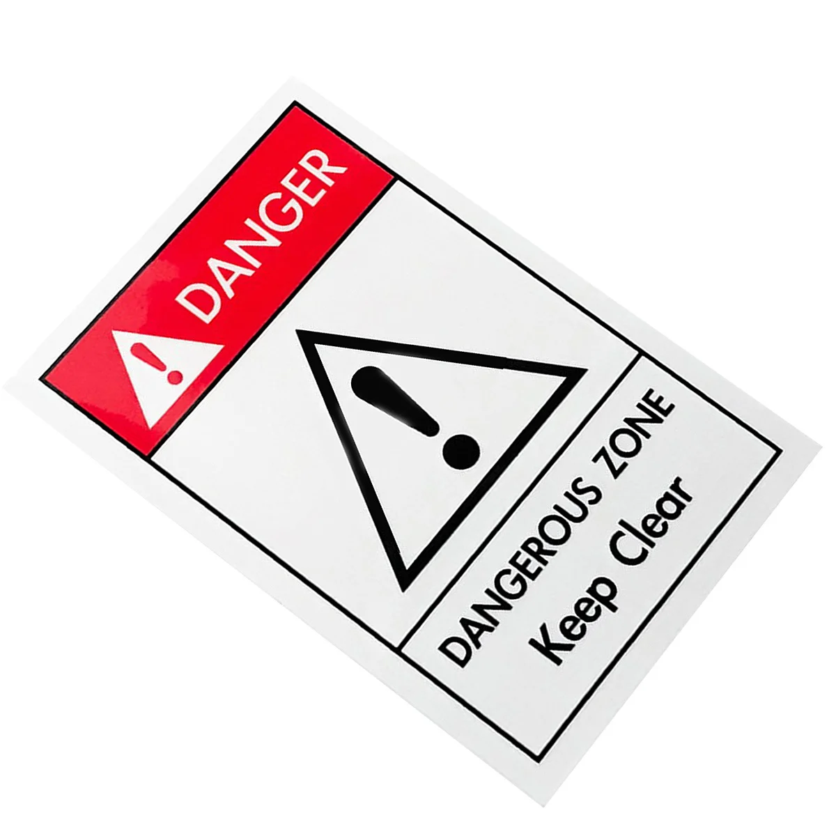 

Dangerous Zone Keep Clear Sign Lightweight Practical Machinery Warning Waterproof Durable Safety Sign for Dangerous Areas