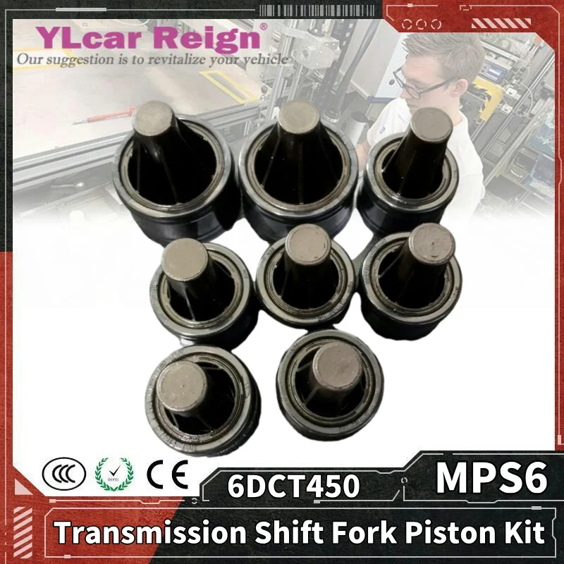 6DCT450 MPS6 6 Speed Dual Clutch Automatic Transmission Gearbox Shift Fork Piston Kit for Volvo FORD CHRYSLER Car Accessories