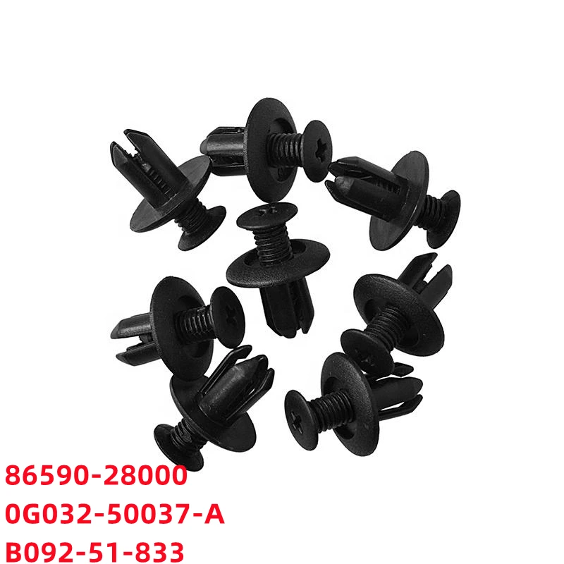

100Pcs Auto Bumper Fastener Rivet Clips Car Door Panel Clips Push Retainer Clip 86590-28000 0G032-50037-A C32