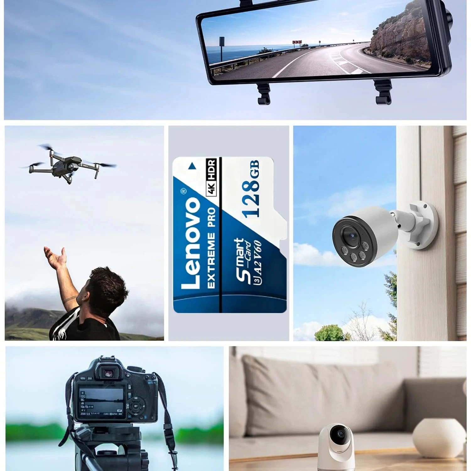 Lenovo 1TB Extreme Pro Micro SD Card High Speed U3 V60 4K Full HD Memory Card 128GB 256GB 512GB TF Flash Cards For Phone Drone
