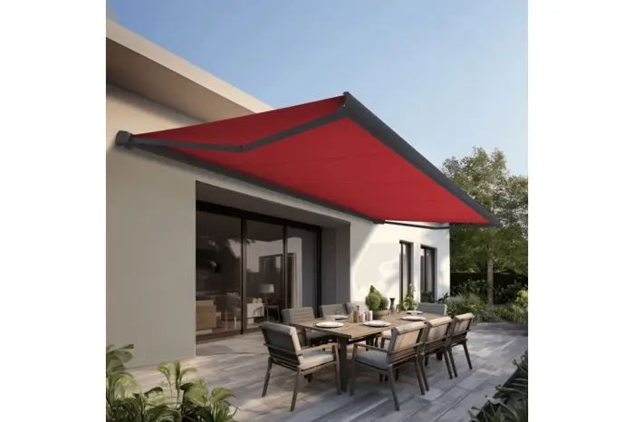 Large Size Outdoor Folding Aluminum Alloy Frame Awning Windproof Waterproof Adjustable Retractable Awnings with Modern Design