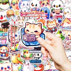 10/30/50pcs Cartoon Original Minimalist Small Animals Stickers Kawaii Aesthetic DIY Travel Luggage Skateboard Graffiti Sticker