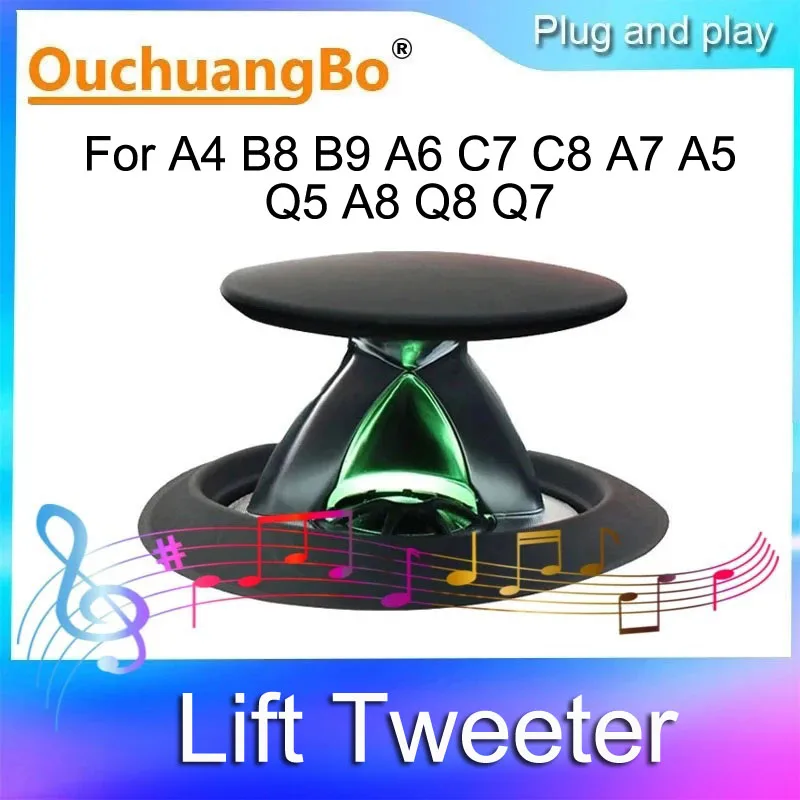 Ouchuangbo Tweeter Lift Speaker For A6 C7 C8 A4 B8 B9 A7 A5 Q5 A8 Q8 Q7 2009-2024 Dashboard Lighting Trumpet Professional Lamp