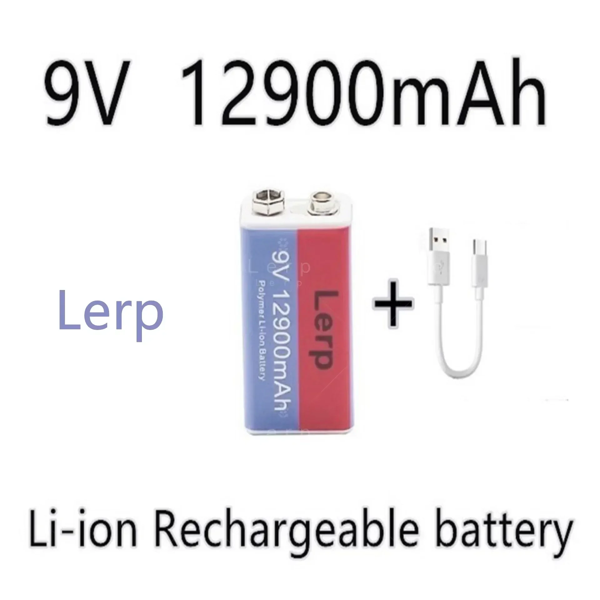 High-Quality Rechargeable Lithium-Ion Battery Multimeter for Toys, Micro-USB and 9V with 2024mAh Capacity