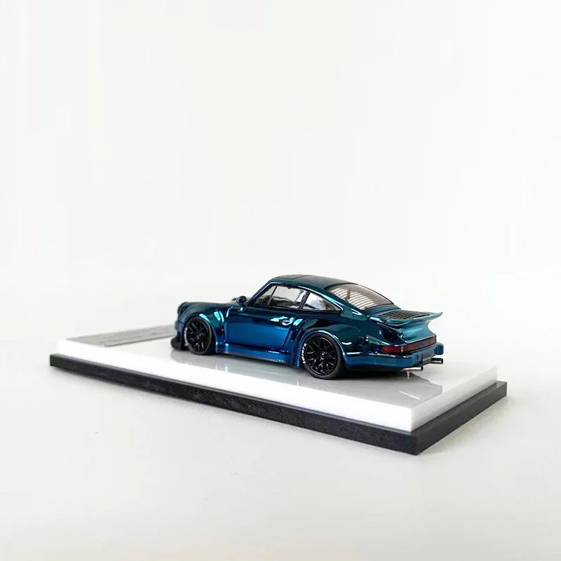 MC 1:64 modello di auto in lega RWB 930 veicolo sportivo pressofuso GT Wing Chrome Blue