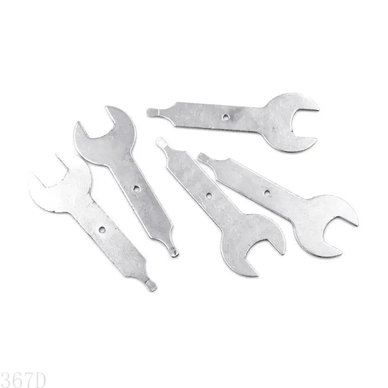 

367D 6/10Pack Stainless Steel Collet Chuck Wrench Spanner Key Nut Spanner Collet Wrench Key for Engraving Machine Accessories
