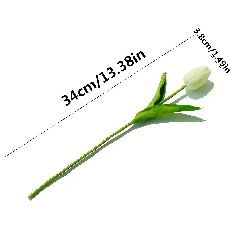 10Pcs Premium Artificial Flowers Real Touch Tulips Bouquet Fake Flowers For Home Room Bedroom DIY Decor Party Wedding Decoration