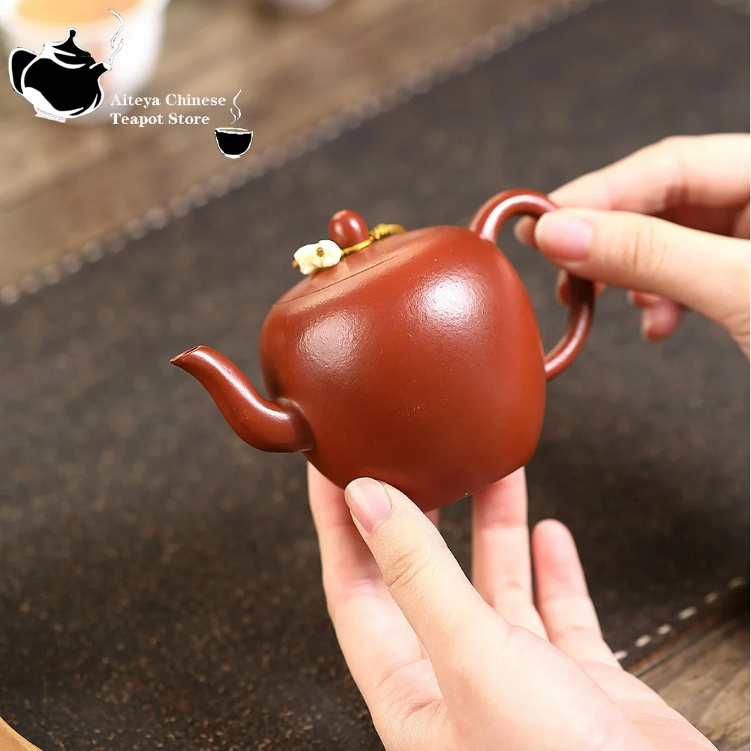 Yixing purple clay teapot, original mine, small coal kiln, vermilion clay, beautiful lady shoulder, Chinese tea set, teapot
