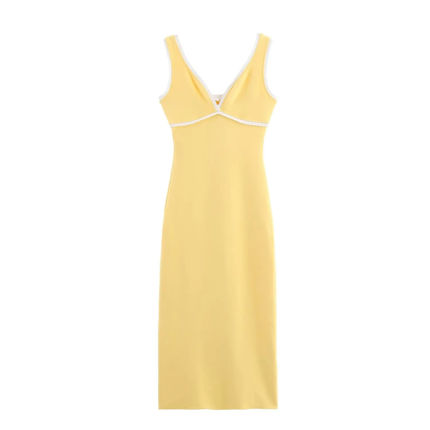 Mulheres backles malha deslizamento vestido feminino verão sólido mangas com decote em v vestido fino férias praia midi vestido senhora sexy vestido de festa