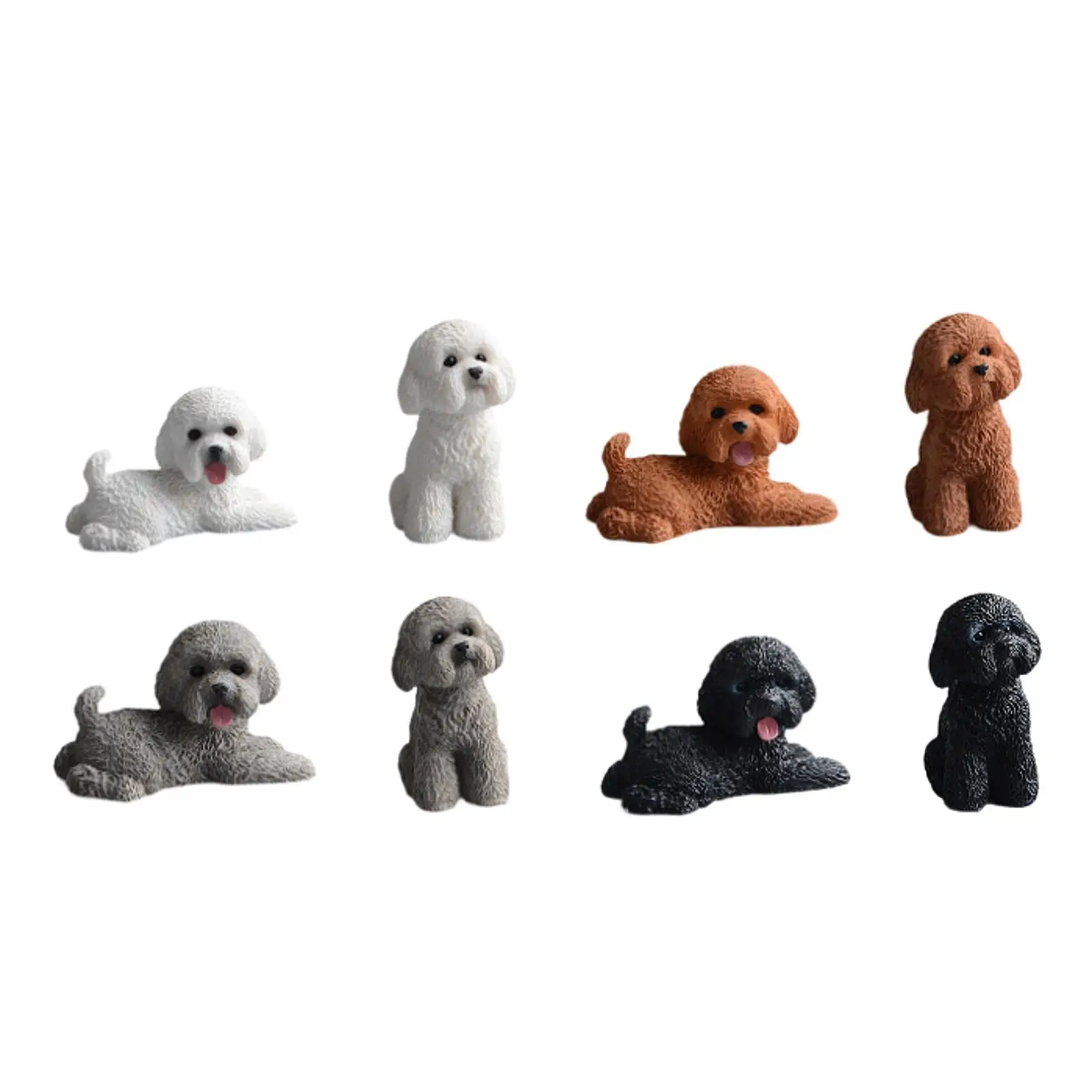 Dog Miniature Figurine Fairy Garden Ornament for Shelf Office Fireplace