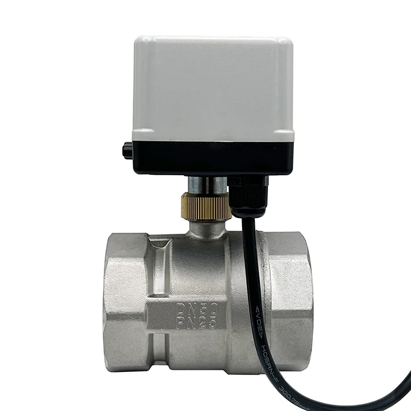 Imagem -02 - Motorizado Ball Valve com Interruptor Manual Electric Ball Valve Três Fios 2-point Control 220v em Aço Inoxidável