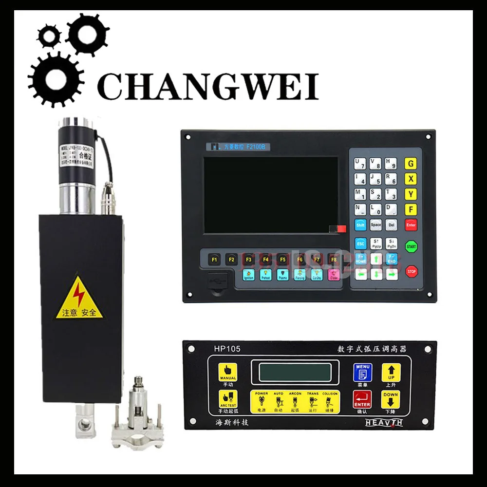 

F2100b Plasma 2 Axis Controller +hp105 Torch Height Controller Thc Jykb-100 Dc24v-t3 For Cnc Flame Plasma Cutting Machine