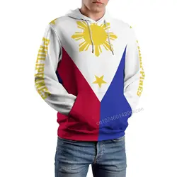 Sudadera con capucha de poliéster para hombre y mujer, suéter informal con estampado 3D de bandera de país de Filipinas, estilo Harajuku, Unisex