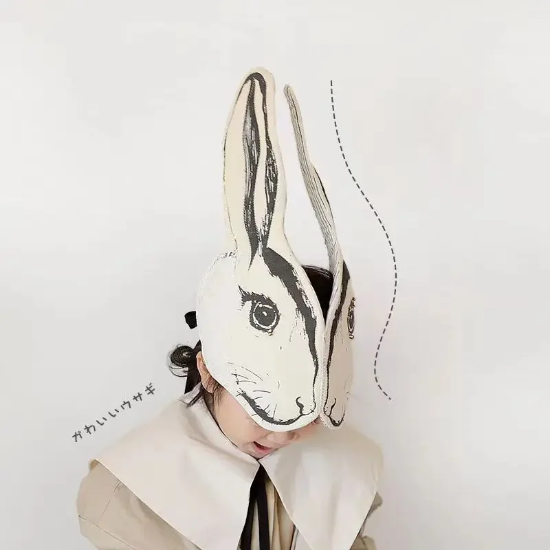 Coiffe de lapin faite à la main pour enfants, bandeau, masque pour les yeux, chapeau, série Sen, photo de dessin animé rétro pour enfants,