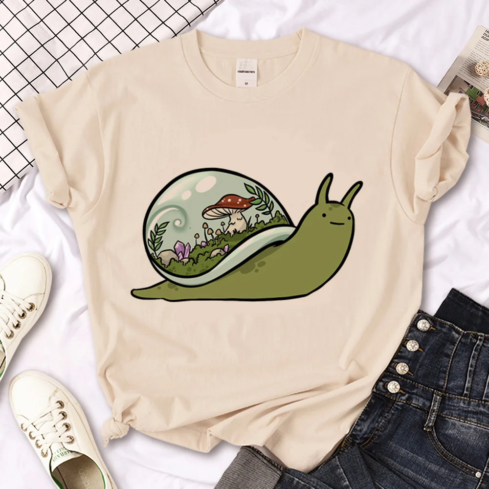 Koszulka Damska Ślimak Manga Anime Harajuku T-shirt Dziewczęcy Odzież Harajuku Odzież Damska Moda Graficzne Koszulki Letnia Odzież Uliczna
