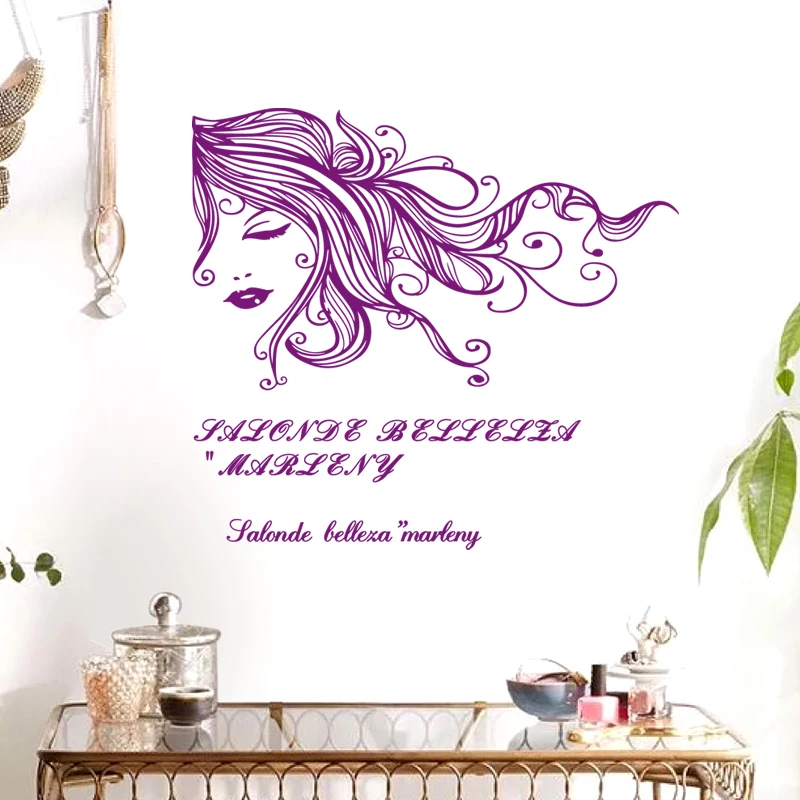 

Beauty Salon Sticker Hair Salon Wall Decal Barber Shop Scissor Vinyl Window Decals Decor Mural Hairdresser Glass Sticker