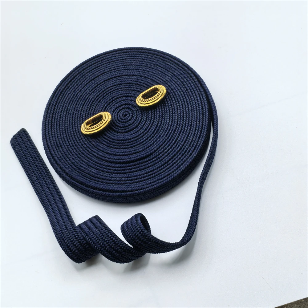 500cm Blue Ito Sageo Hand Woven Cord for Japanese Katana Samurai Sword Scabbard Attaching Sageo Assemble Fittings