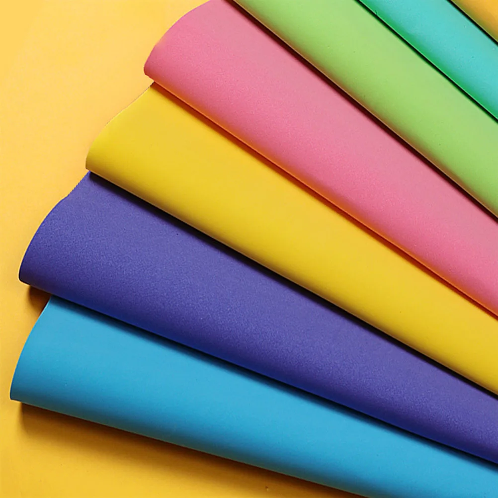 10pcs Eva Sponge Paper 1Mm Thick Bright Color Flexible Sheets For Diy Craft Scrapbooking School Projects Decorative Paper