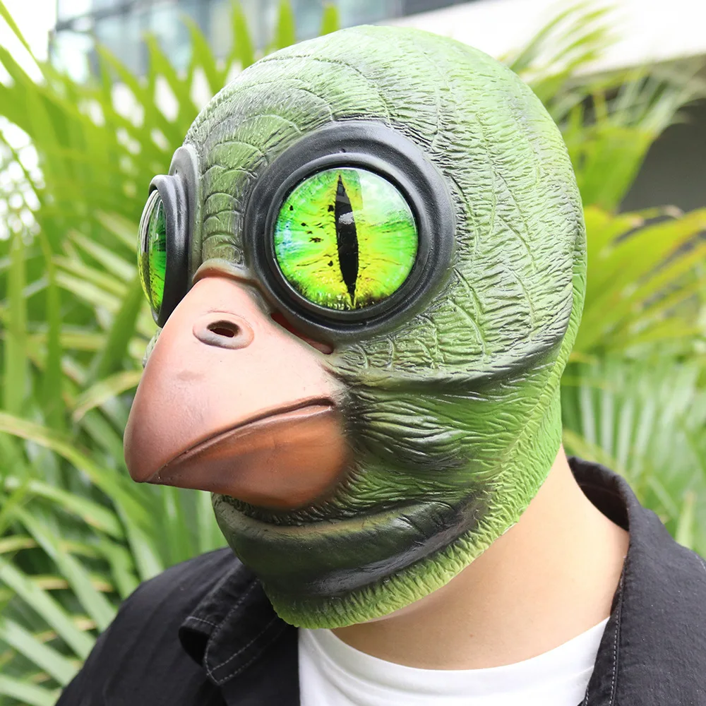 Big Eye Bird Monster Mask Rave Party Spettrale pappagallo alieno Copricapo animale Cosplay Party Puntelli di Halloween