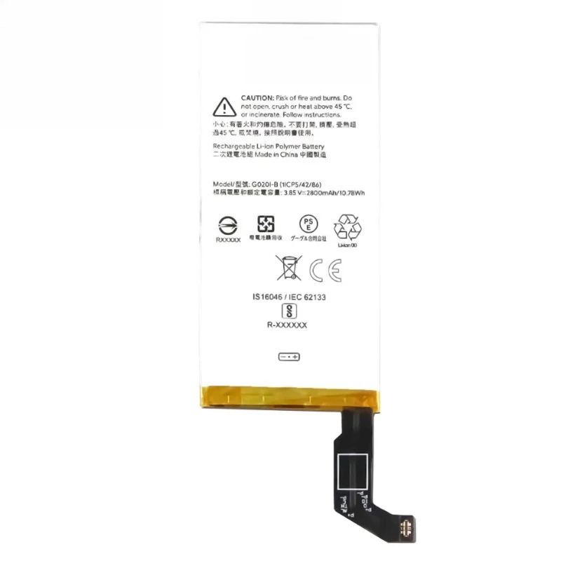 2pcs For HTC Google Pixel4 Pixel 4 Mobile Phone Bateria Battery 2800mAh G020I-B Replacement Battery