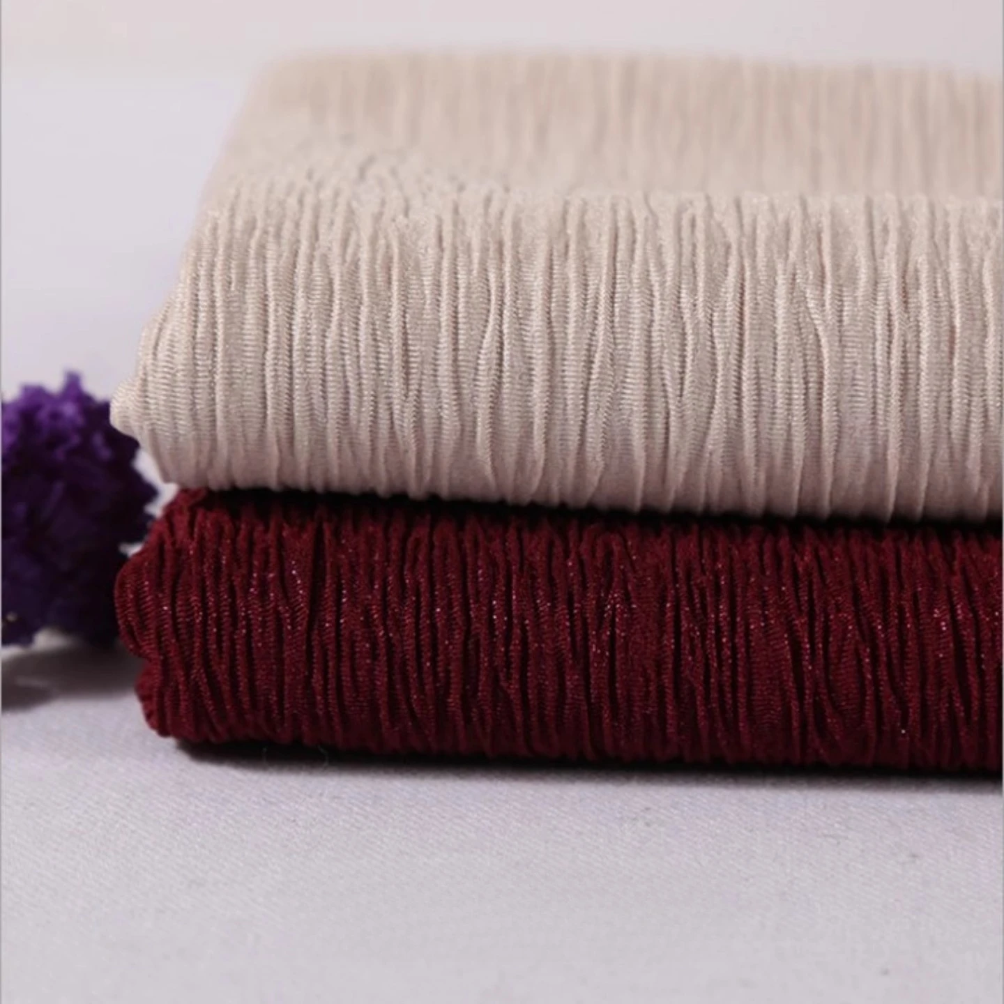 

Textured Bark Pleated Fabric By The Meter for Clothing Dress Shirt Curtain Sofa Bag DIY Sewing Thicken Cloth Soft Blue Black