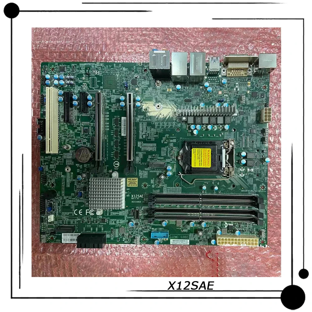 X12SAE untuk Supermicro Workstation ATX Motherboard LGA-1200 Intel W480 Chipset DDR4 Dukungan 10th Generasi I9/I7/I5/I3 PCI-E3.0