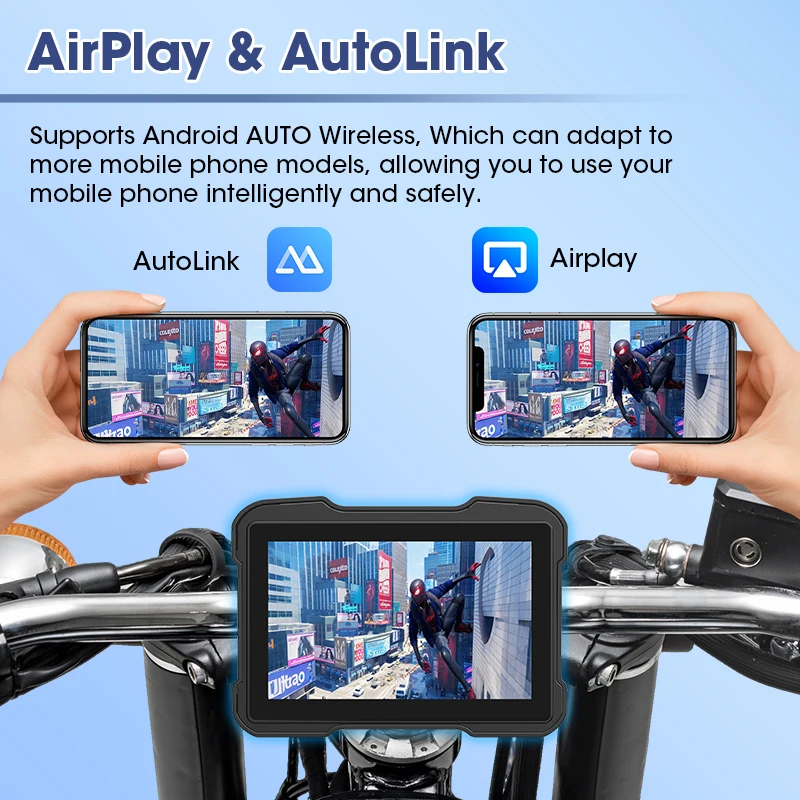 5 بوصة لسيارات BMW R1200GS R1250GS اللاسلكية CarPlay Moto أندرويد السيارات المحمولة الرقمية دراجة نارية لوحة القيادة لتحديد المواقع والملاحة الشاشة