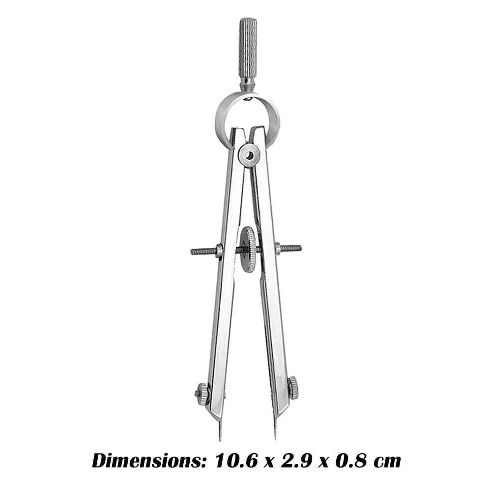Creative Drafting Compass with Lock Math Compass Drawing Metal Geometry Scribe Gauge Bow Divider Tool for Engineering