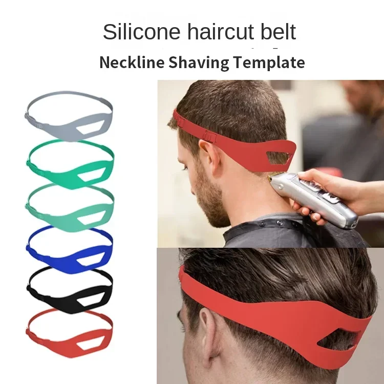 DIY Haircuts Curved Silicone Haircut Band Neckline Guide Shaping Styling Styler Ruler for Men Adjustable Hair Styling Tool