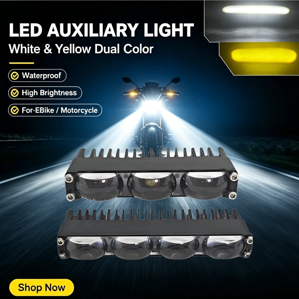 1X LED Headlight Bumper Fog Lamp Projector Lens Car Grill Light Work Light Mini Driving Light Auxiliary Light For Car Motorcycle