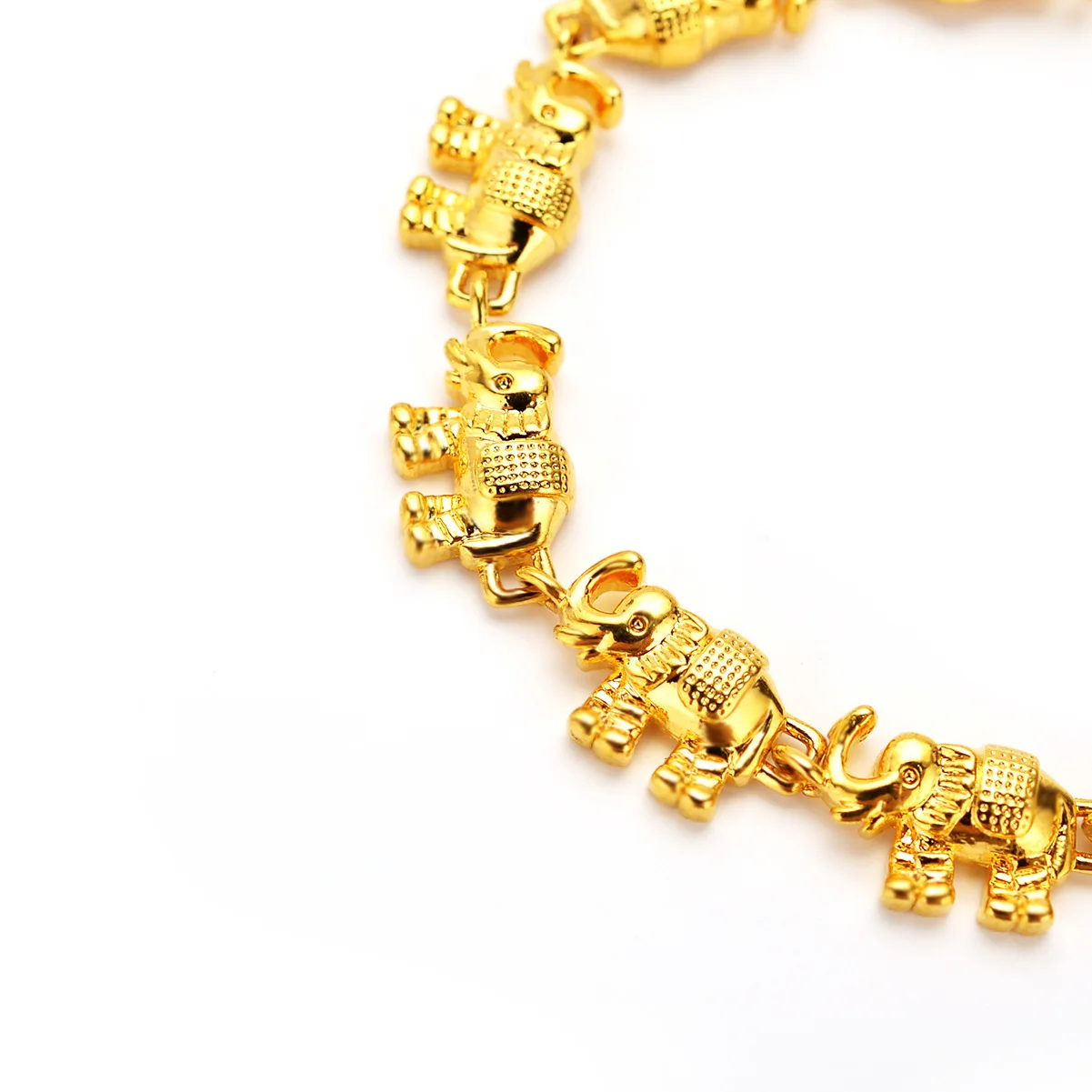 High quality AU999 gold bracelet female jewelry 24K pure gold mascot elephant hand jewelry fashion real gold bracelet