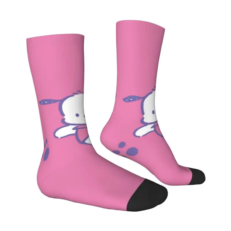 Pochacco-Chaussettes Habillées Personnalisées pour Hommes et Femmes, Chaudes, à la Mode, Dessin Animé Mignon