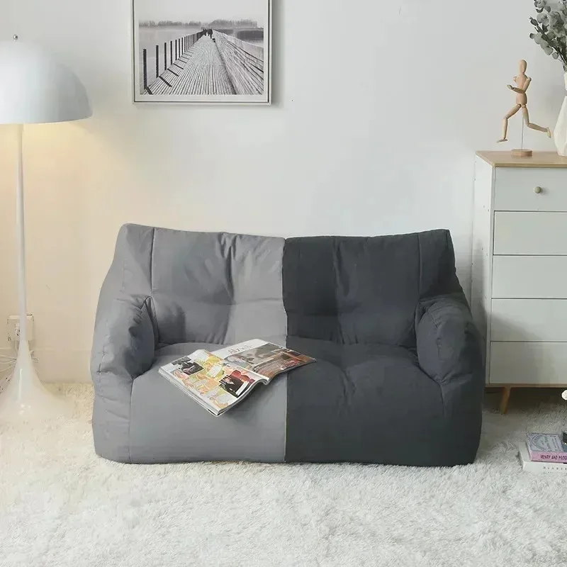 Giant Bean Bag Sofa Chair Soft Cotton Linen Couch Recliner Floor Seat Tatami Bedroom Corner Comfy Small Lazy Sofa