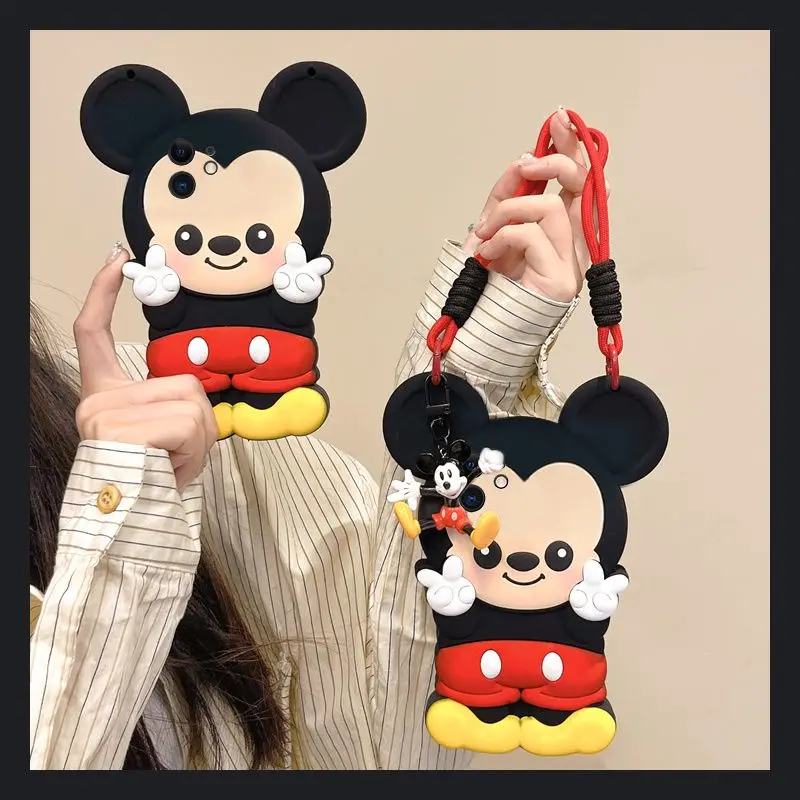 

Cartoon kawaii mobile phone case suitable for 12pro iPhone 11promax cartoon 12mini Bie Mickey cute silicone protective case