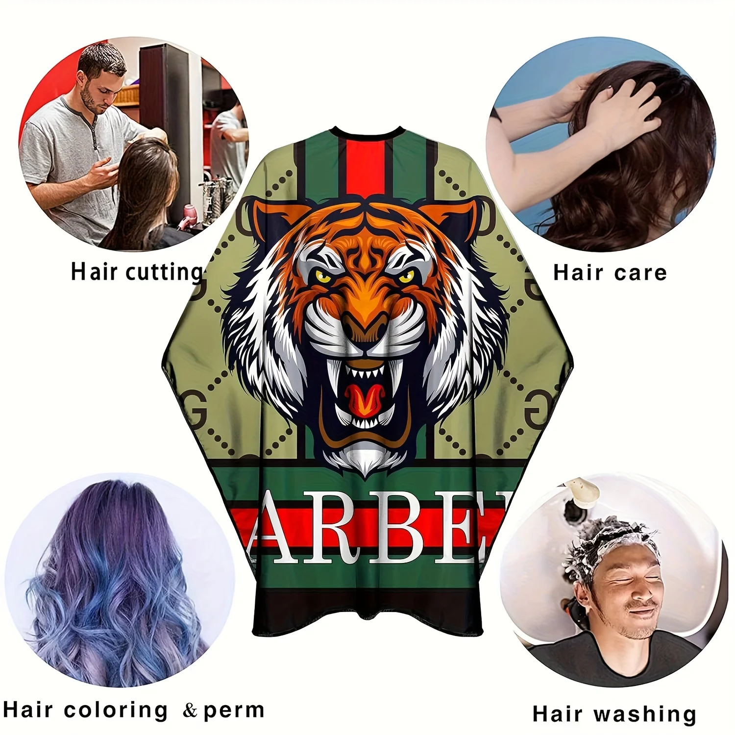Hair Dye Barber Cape Waterproof Anti Static Hair Cutting Cloak Reusable Hairdressing Apron For Barbershop Salon Home Haircut 5