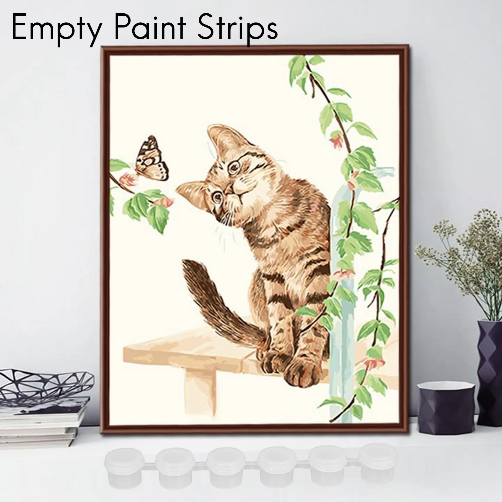 24 Strips 2Ml Empty Paint Strips Paint Cup Pots Clear Storage Containers Painting Arts Crafts Supplies 144 Pots in